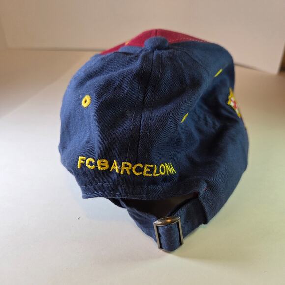 FC Barcelona Barça Adjustable Hat Rhinox Official Product Maroon Navy FCB Crest - Picture 4 of 9